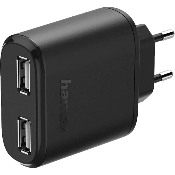 Incarcator retea HAMA 173608, 2xUSB, negru