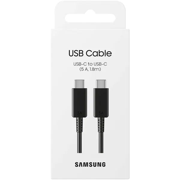 Cablu date SAMSUNG EP-DX510JBEGEU, USB-C - USB-C, 5A, 1.8m, negru
